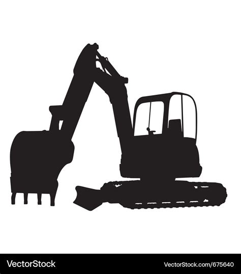 clipart mini excavator silhoete|Mini Excavator Silhouette Illustrations & Vectors .